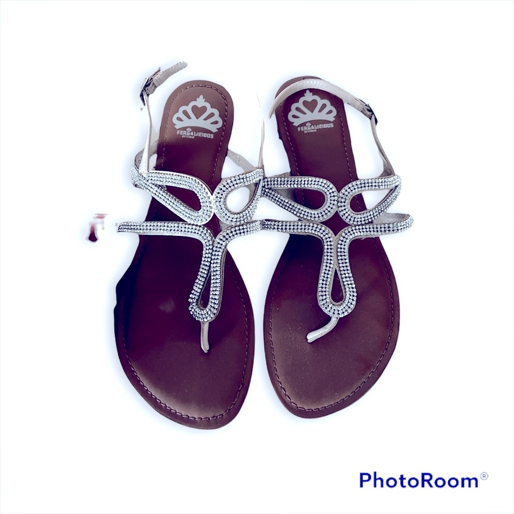 Fergalicious rhinestone sandals